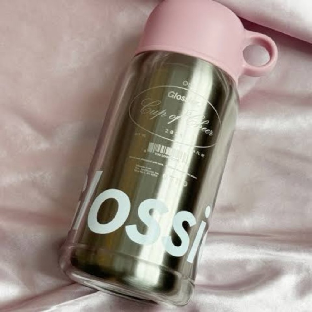 Glossier Pink tumbler 2025